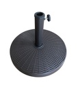 mbrella Base 18.9 in Dia 13.39 in H, Round Resin Steel and Plastic
