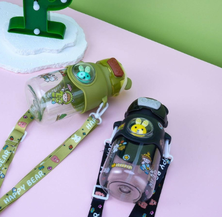 Kids Water Plastic Bottle 400ML MIN-001-Pink