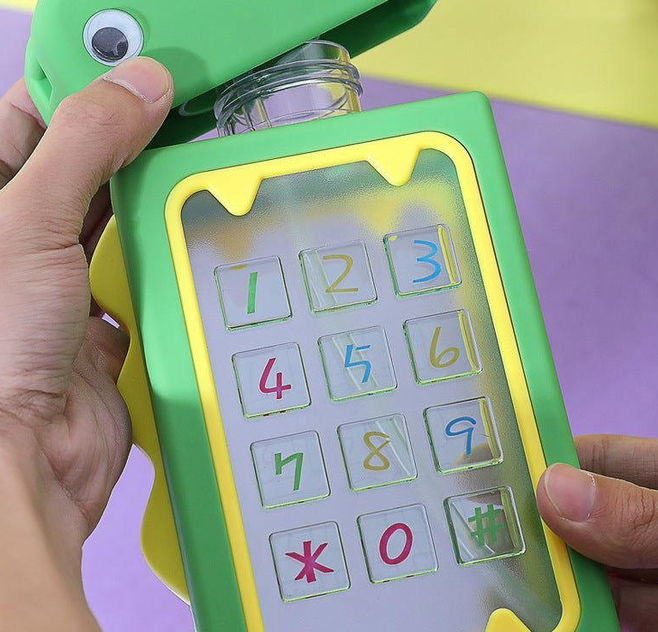 Kids Water Plastic Bottle Telephone 400ML MIN-009-Green