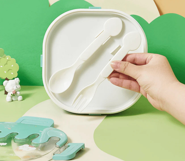 Lunch Box Stainless Steel with Cutlery set LBS-007-Yellow