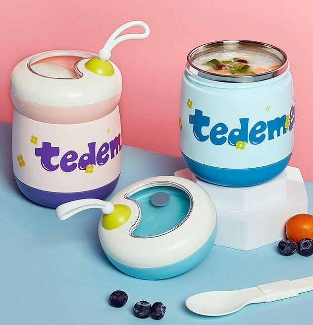 Lunch Box Stainless Steel with Spoon LBS-016-Blue