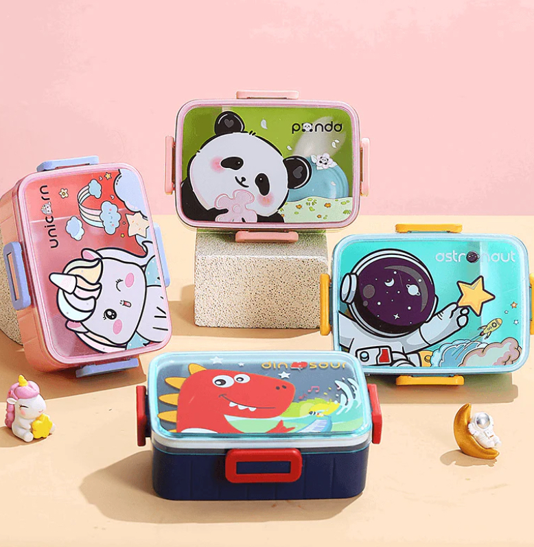 Kids Lunch Box Plastic with Spoon LBP-006-Dinosaur