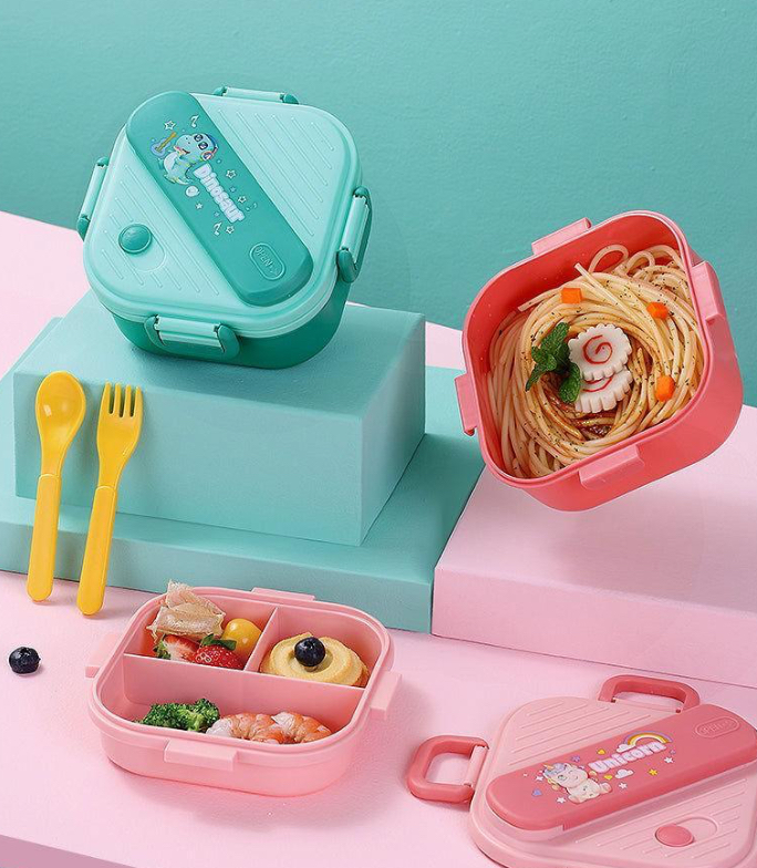 Lunch Box Plastic with Spoon LBP-007-Dinosaur