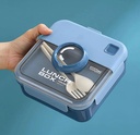 Lunch Box Plastic with Cutlery set LBP-008-Blue
