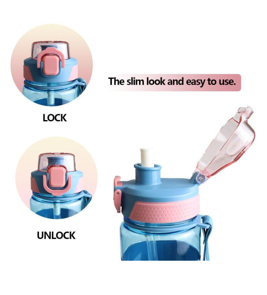 Water Bottle Plastic 1000ML PSB-010-Aqua