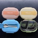 Lunch Box Stainless Steel with Spoon Mix Colors 1123-43