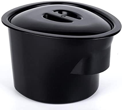 Camping toilet bucket with cover.
