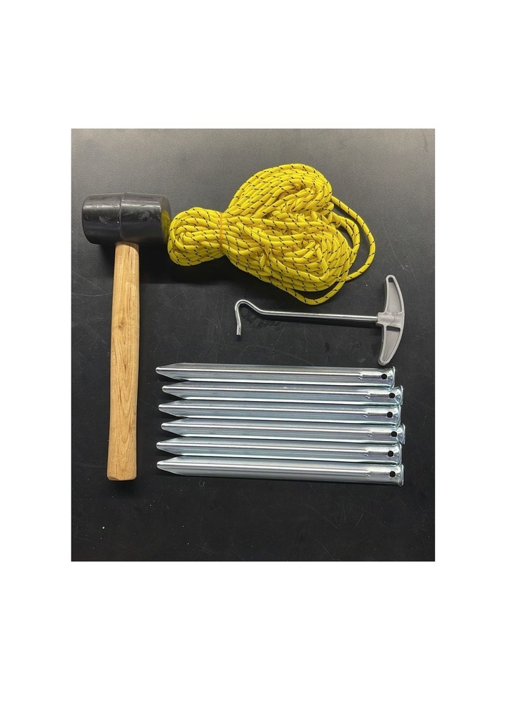 Tent peg kit, set of 9 pcs
