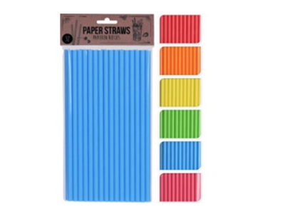 DRINKING STRAWS, PAPER, SIZE EACH 240X8MM