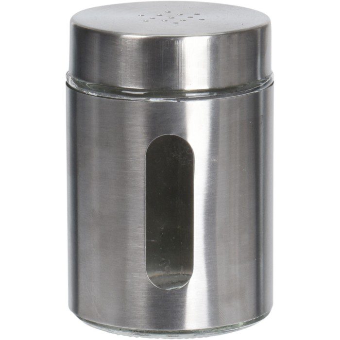 SPICE BOTTLE GLASS WITH STAINLESS STEEL BODY, 256ML/ 8,66 OZ