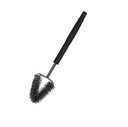 BBQ BRUSH, PP HANDLE WITH STAINLESS STEEL BRISTLE, 3 DOUBLE BRUSHES, TOTAL LENGTH 465MM