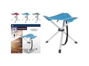 CAMPING STOOL FOLDABLE, SIZE: H45CM, SEATPART: 35X35CM, METAL TUBES: 19X0,9MM IN SILVER GREY METALIC COLOUR