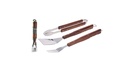 BBQ TOOLS SET OF 3PCS 2CR14 STAINLESS STEEL WITH WOODEN HANDLE 1.4MM THICKNESS OF S STEEL