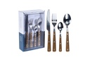 CUTLERY SET OF 16PCS STAINLESS STEEL 430, FULL TONG WITH ABS HANDLE