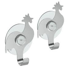Suction hooks 'Roosters' set of 2