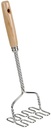 Potato masher with wooden handle