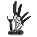 Ceramic knife set of 6pcs "Misty" on acrylic stand
