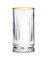 Tumbler, 300mm, gold rim, set of 4
