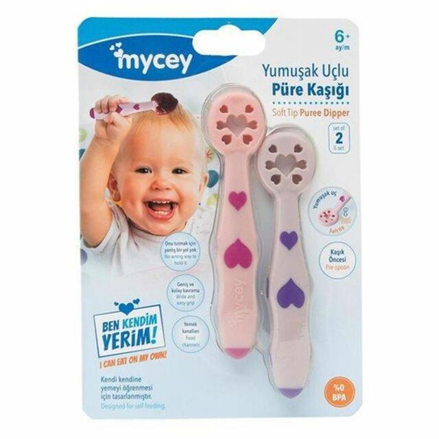 Soft Tip Puree Dipper 2 Pcs Pink - TCM06210