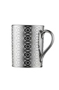 Kutahya Porselen 'Forest' Mug, set of 2pcs Geometric Silver Colour