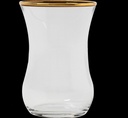 Uskudar Gold Tea Glass, set of 6