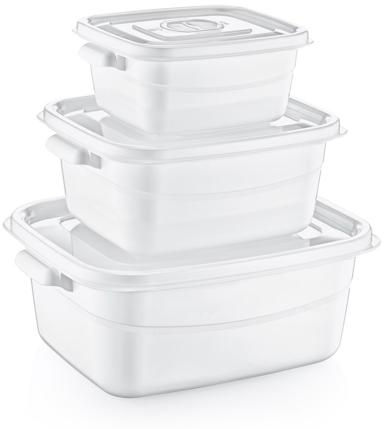 3 PCS RECTANGLE MICROFRESH POT                              