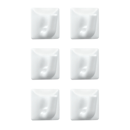 SET 6 "CARRE" ADHESIVE HOOK