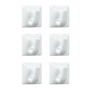 SET 6 "CARRE" ADHESIVE HOOK