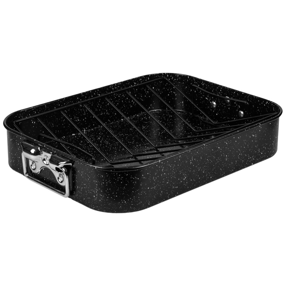 Rectangular roaster with rack "Nature" and nonstick stone coating 42cm