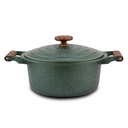 Die cast aluminum casserole "Ωmega" with lid and nonstick stone coating 24cm