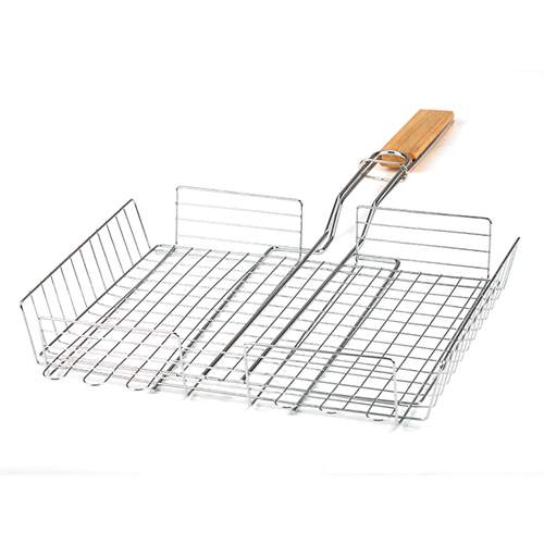 Metal wire mesh grilling basket "BBQ Guru" 40x30cm