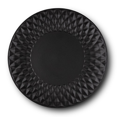 Stoneware dinner plate "Soho classic" black 27cm