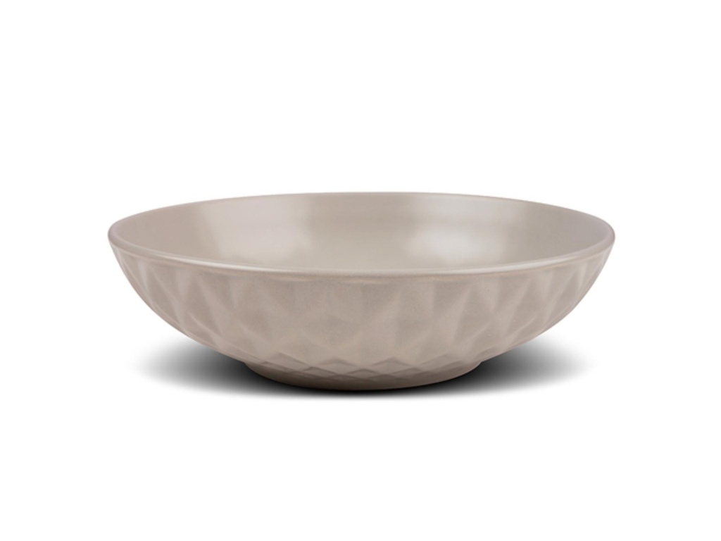 Stoneware plate for soup "Soho classic" grey 20.5cm