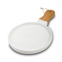 Porcelain plate "Terrestrial" with bamboo handle 40cm