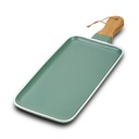 Porcelain plate "Terrestrial" with bamboo handle 47cm