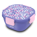 Square plastic lunch box "We Care", blue 1700ml