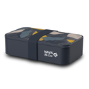 Rectangular plastic lunch box "We Care", blue 650ml