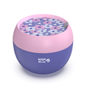 Round plastic lunch box "We Care", purple 800ml