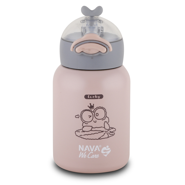 Stainless steel insulated water bottle "We Care" pink 350ml