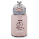 Stainless steel insulated water bottle "We Care" pink 350ml