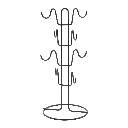 METALTEX 8 MUG HOLDER MUG TREE LAVA TT