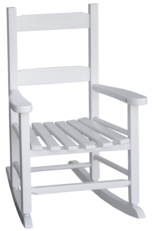 Child Rocking Chair, 14-3/4 in OAW Hardwood White