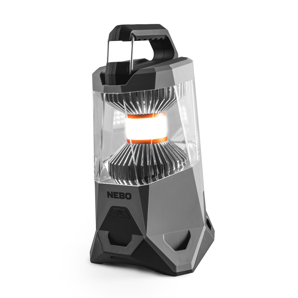 Nebo Galileo Lantern, Powerful, Rechargeable, Durable And Water-Resistant Lantern & Power Bank With 5 Light Modes,Smoke Gray 1000Lm
