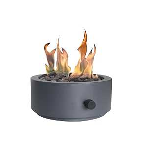 Umbrella Hole Tabletop Fire Bowl, 10 in OAW Round Propane