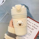 Coffee and Water Bottle Stainless Steel 450ML SSB-002-Cream