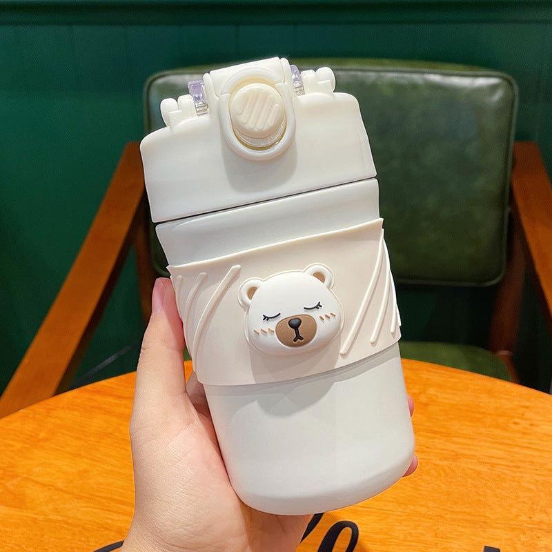 Coffee and Water Bottle Stainless Steel 450ML SSB-002-White