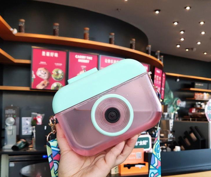 Kids Water Plastic Bottle Camera 400ML MIN-005-Green