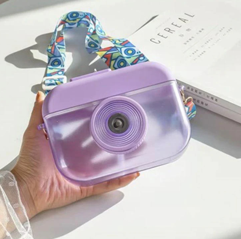 Kids Water Plastic Bottle Camera 400ML MIN-005-Purple