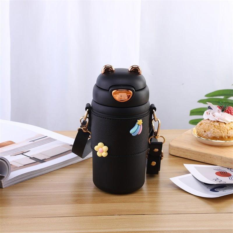 Kids Water Bottle Stainless Steel 400ML MIN-023-Black