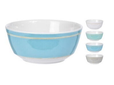 [1000301] BOWL MELAMINE, SIZE 11X5CM, WEIGHT 100 GRAM, 4 ASSORTED COLORS LA SOL 275 ML